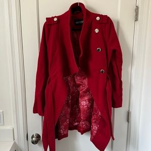 Red Guess Peacoat